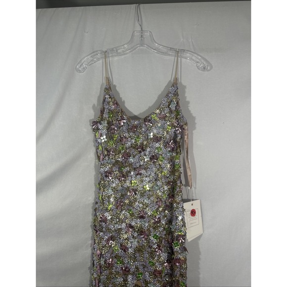 NWT MAC DUGGAL [ 10 ] 6153 Sleeveless Floral Paillette Embellish Mesh Gown S1941 - Picture 11 of 15